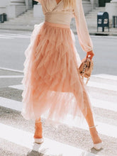 Mesh Tulle Midi Skirt